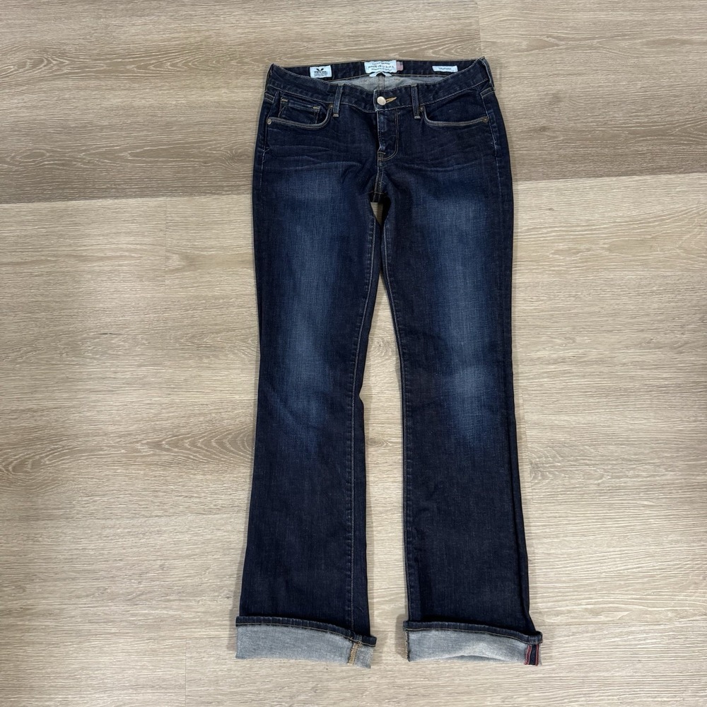 Lucky Brand‎ White Oak Cone Denim Lolita Boot Cut Selvedge US Made Size 4/27 - Picture 2 of 12
